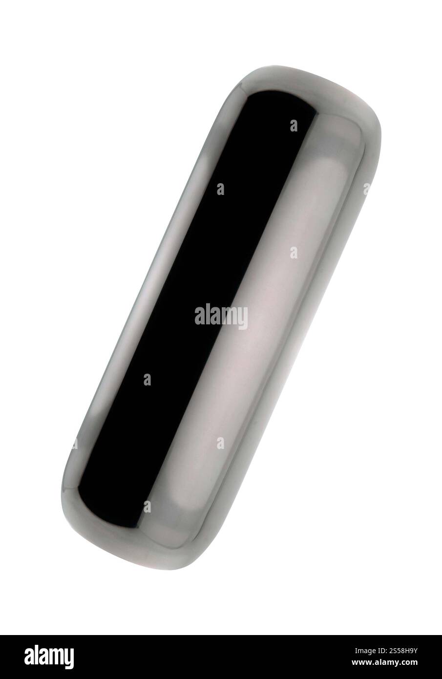 Forme en acier inoxydable isolé sur blanc Banque D'Images