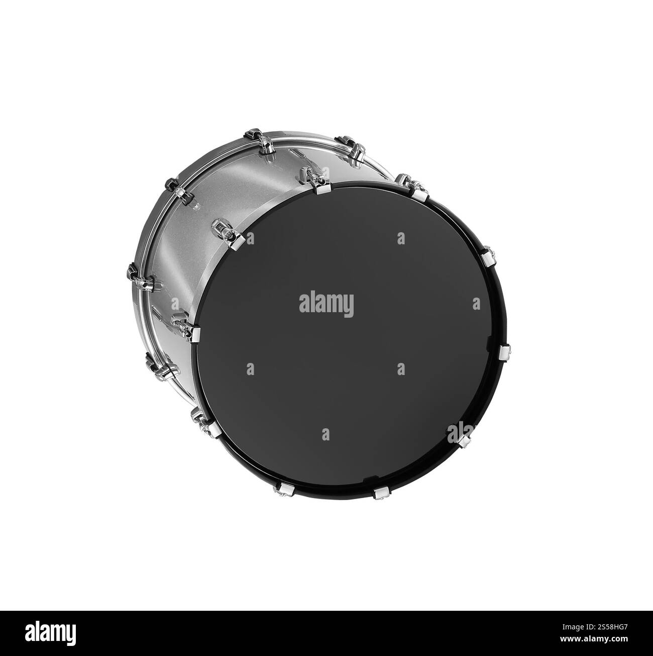 Grosse caisse isolée sur fond blanc. Grosse caisse isolée sur blanc Banque D'Images