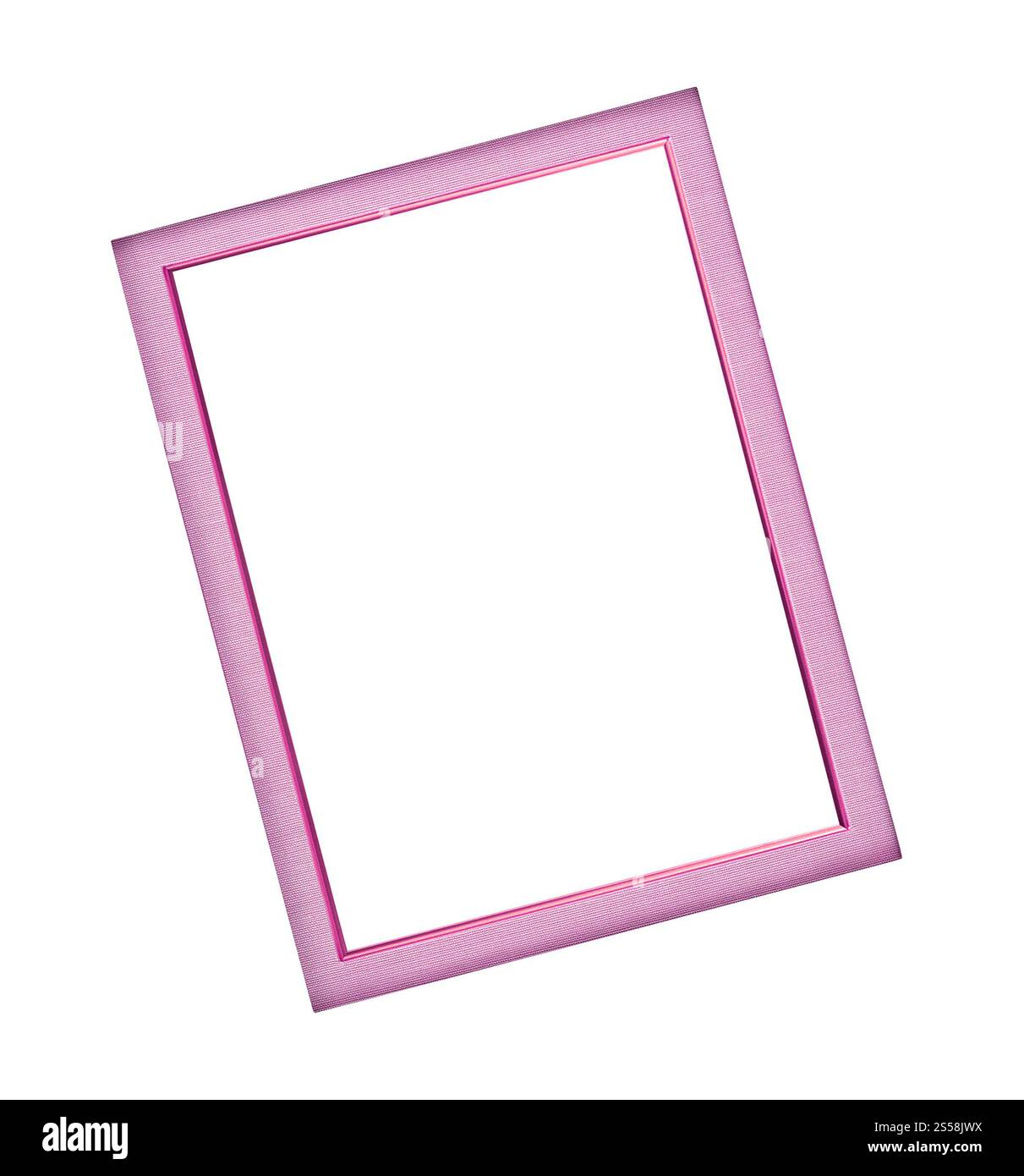 cadre photo violet sur fond blanc. cadre photo violet sur blanc Banque D'Images