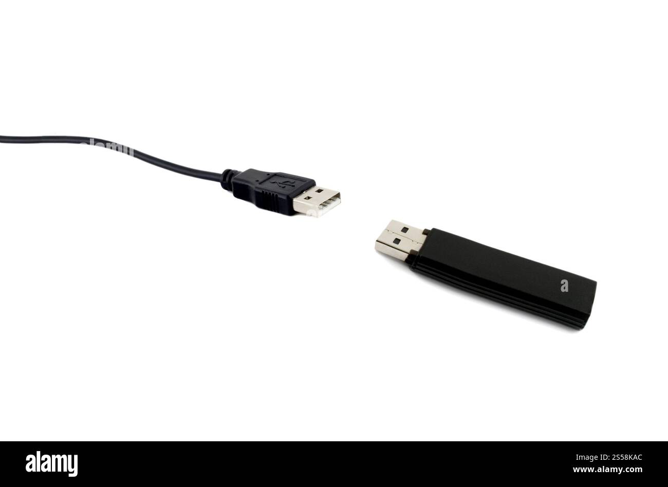 lecteur flash usb isolé sur fond blanc. lecteur flash usb Banque D'Images