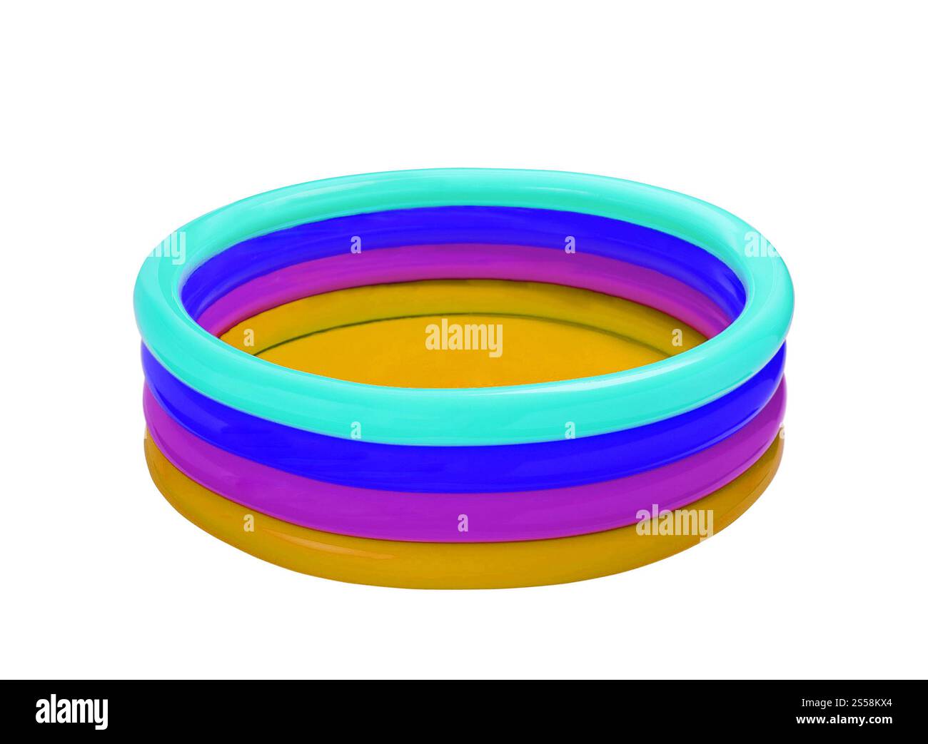 Piscine pour enfants isolée sur un fond blanc. Piscine pour enfants isolée sur blanc Banque D'Images