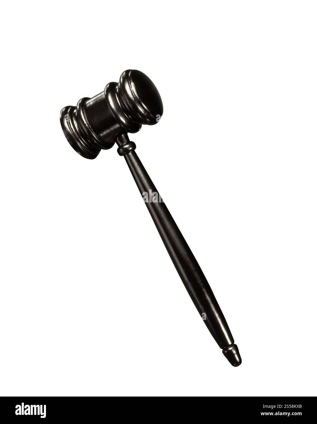 Gavel en bois isolé sur un fond blanc. Gavel en bois sur fond blanc Banque D'Images