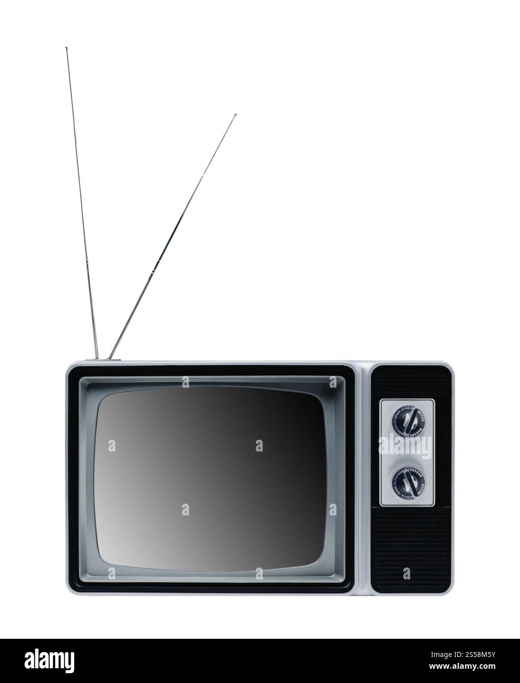 vintage tv isolé un fond blanc. vintage tv isolé Banque D'Images