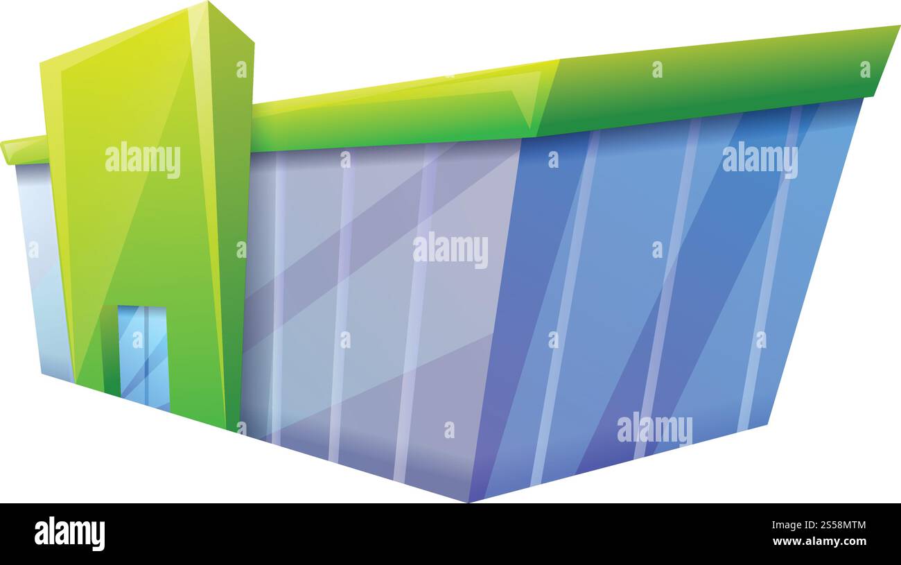 Icône de centre commercial. Dessin animé de l'icône de vecteur de centre commercial de ville pour la conception de Web isolé sur fond blanc. Icône de centre commercial de la ville, style de dessin animé Illustration de Vecteur