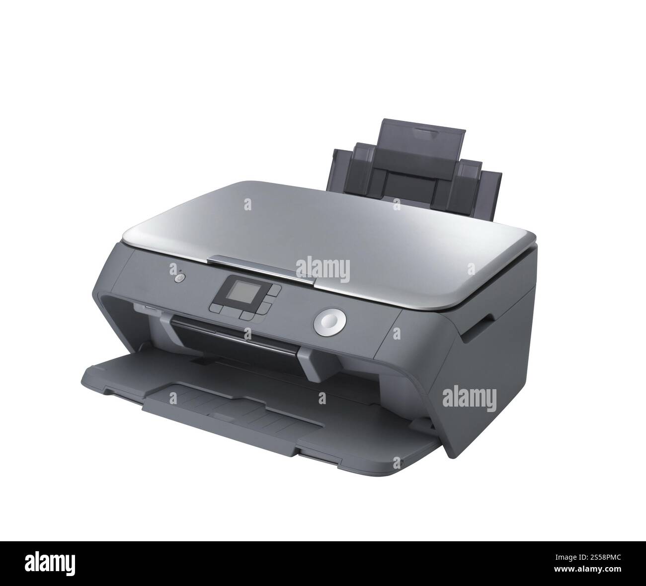 imprimante couleur isolée sur fond blanc. imprimante couleur Banque D'Images