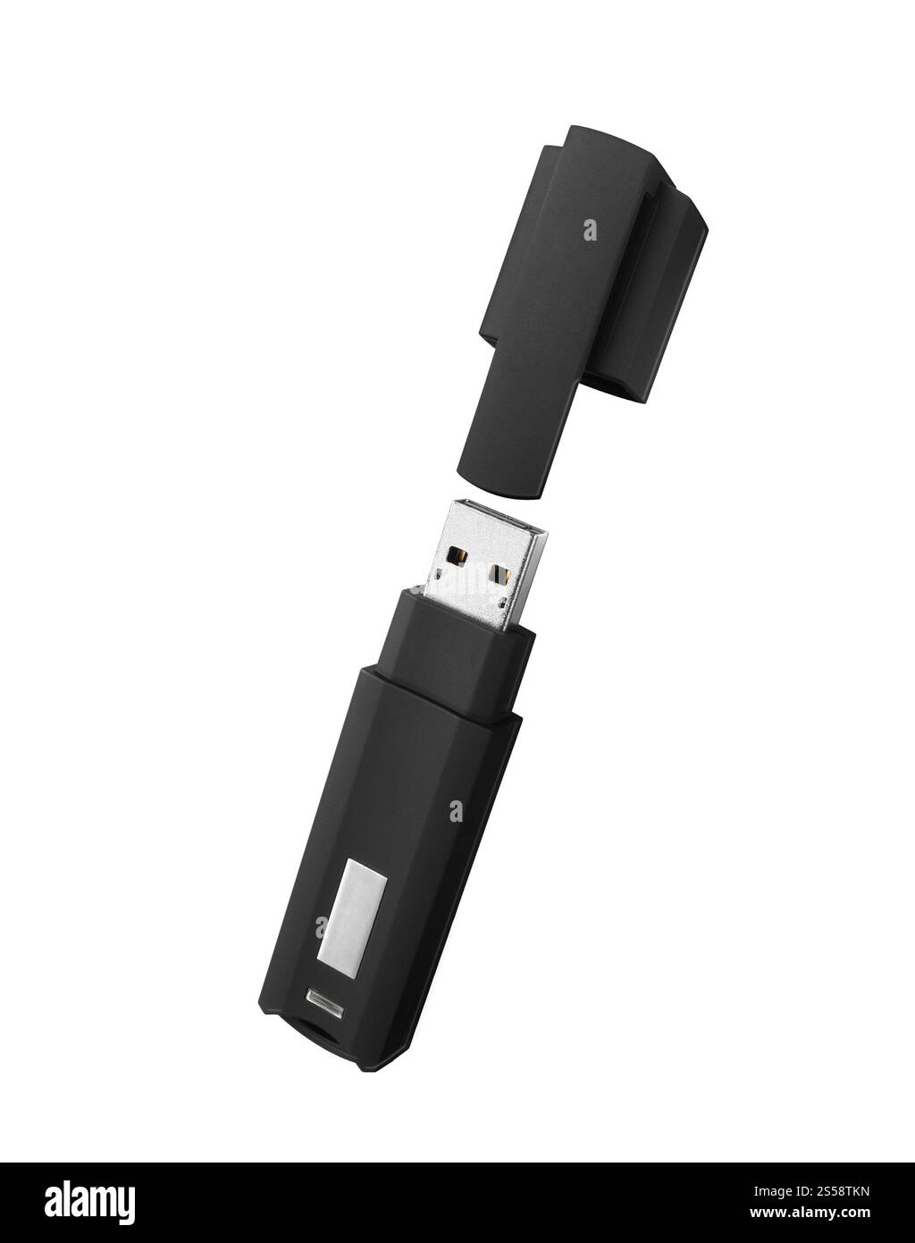 lecteur flash usb avec espace de copie pour la signature. lecteur flash usb Banque D'Images