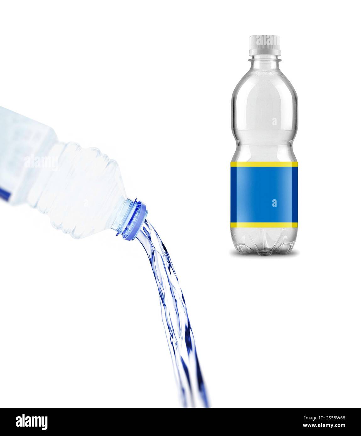 Éclaboussures d'eau douce isolées sur fond blanc. Éclaboussures d'eau douce Banque D'Images