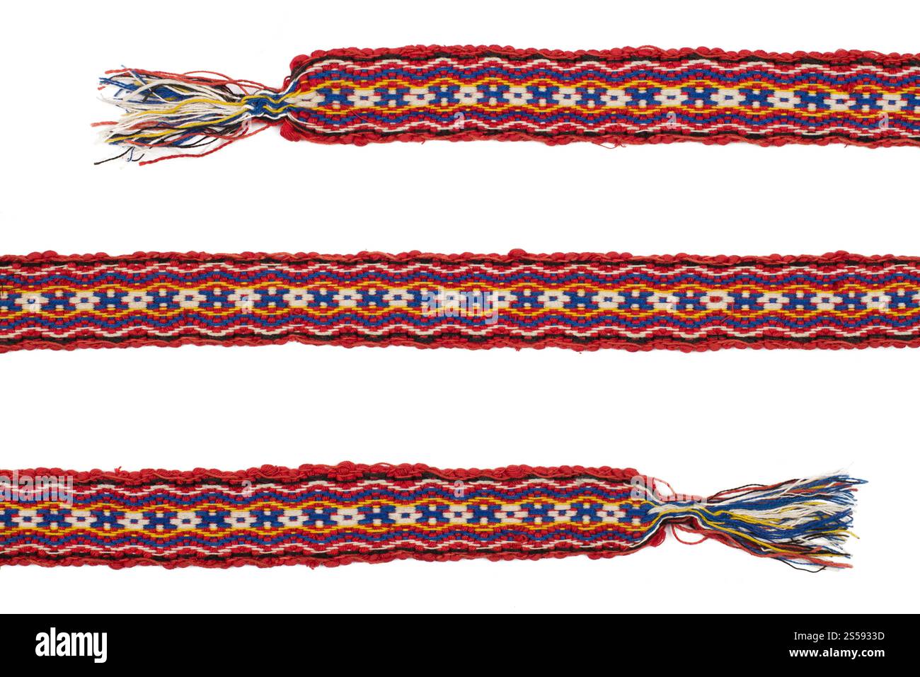 ornement corde isolé sur blanc. ornement de corde Banque D'Images