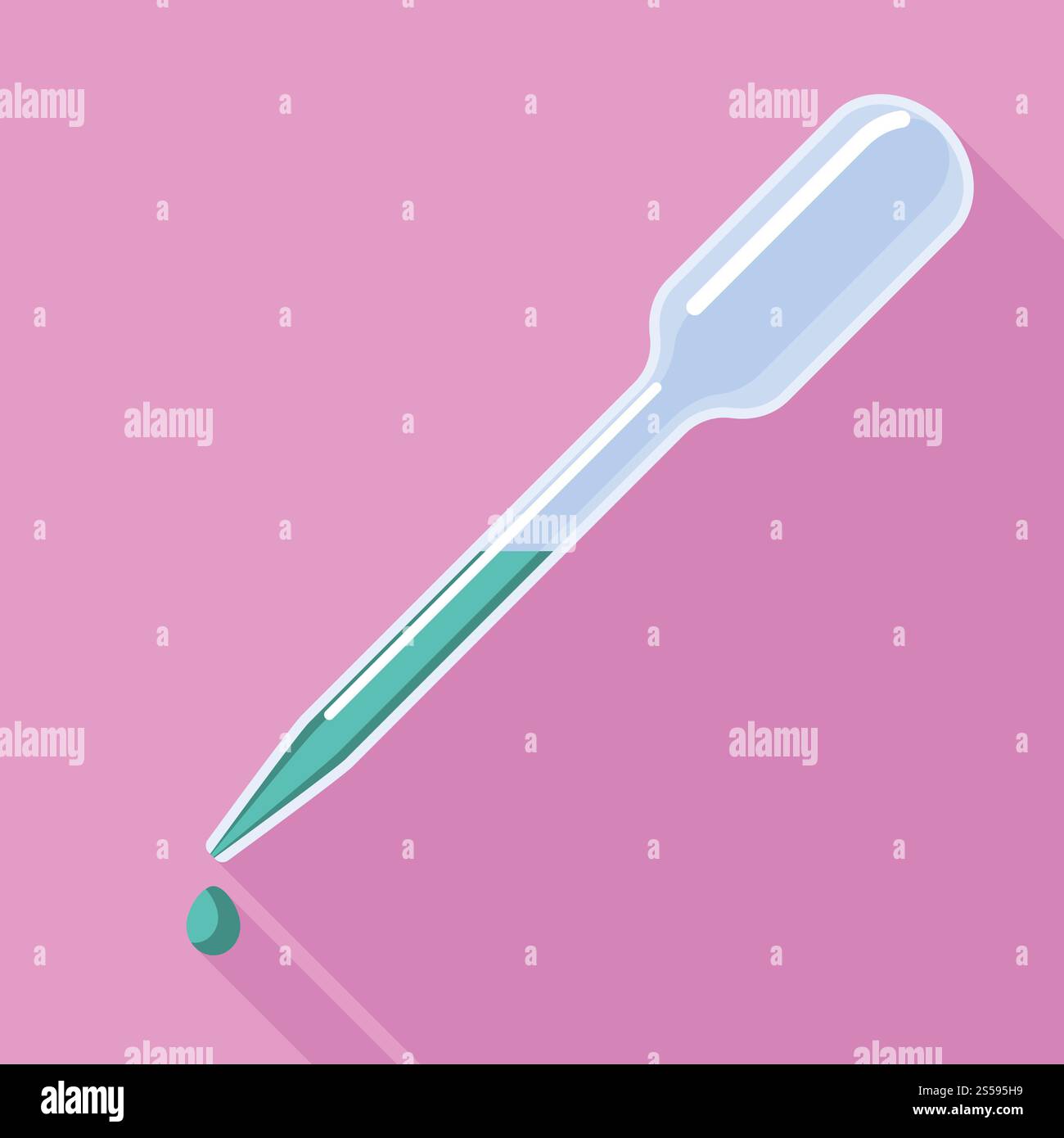 Icône compte-gouttes en verre. Illustration plate de l'icône vectorielle dropper en verre pour la conception de Web. Icône compte-gouttes en verre, style plat Illustration de Vecteur