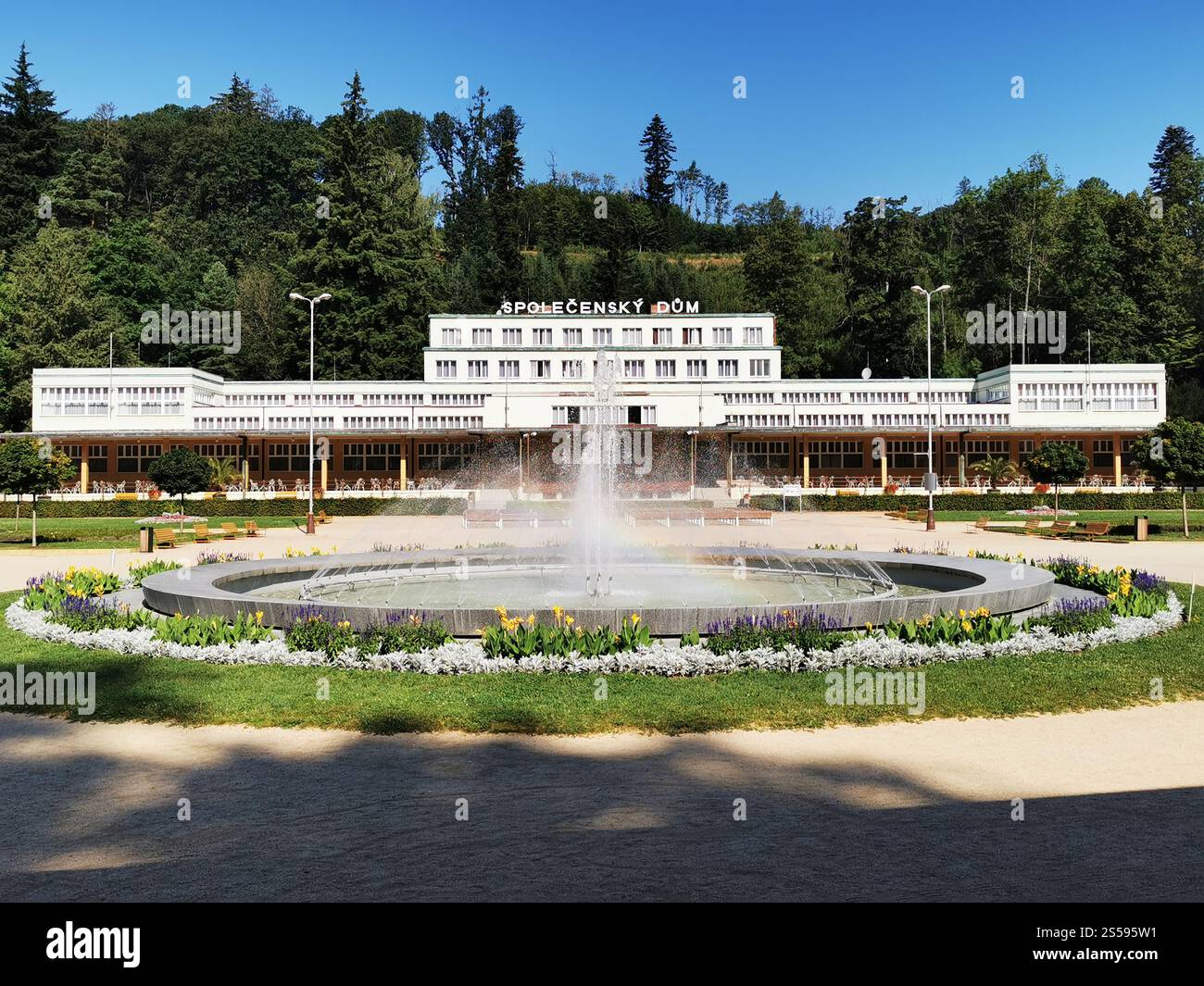 luhacovice spa en été chaud (république tchèque) Banque D'Images