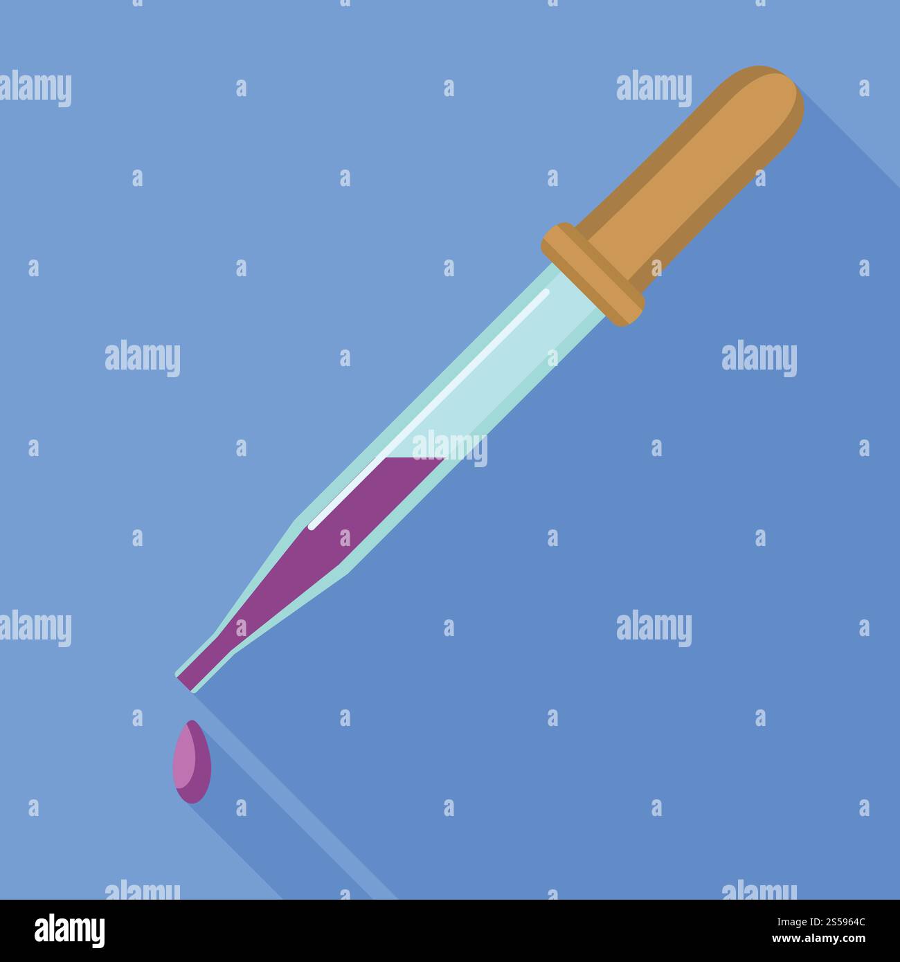 Icône pipette de sang. Illustration plate de l'icône vectorielle de pipette de sang pour la conception de Web. Icône de pipette de sang, style plat Illustration de Vecteur