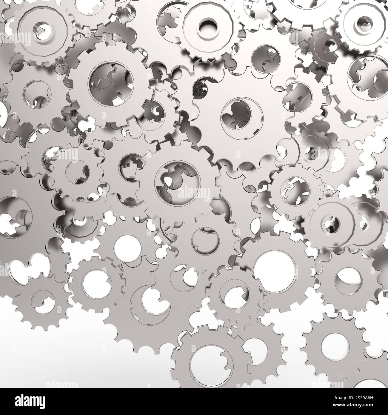 Engrenage cog 3d sur fond blanc Banque D'Images