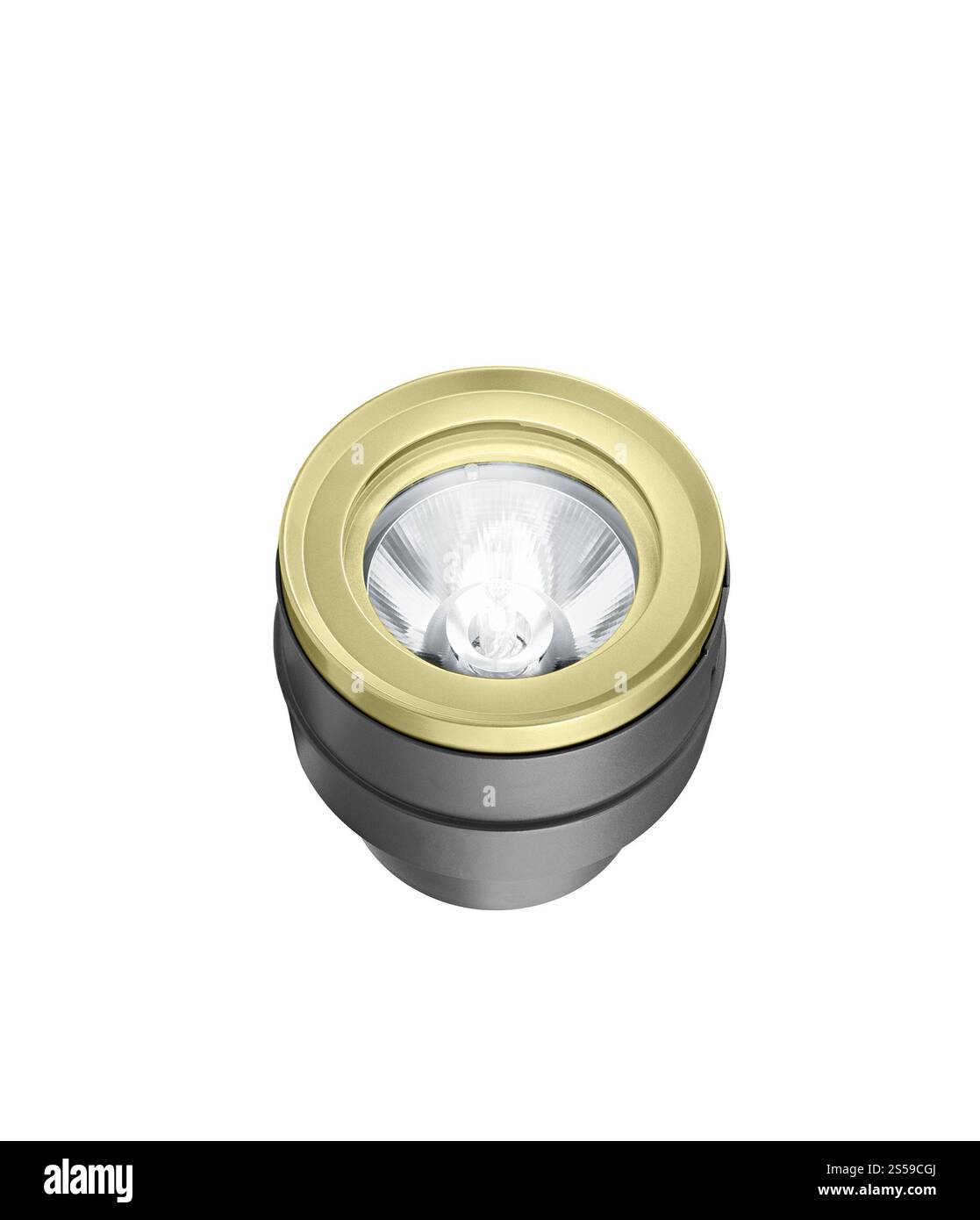 Lumières flash isolées sur fond blanc. Lumières clignotantes sur fond blanc Banque D'Images