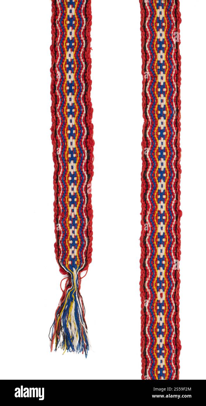 ornement corde isolé sur blanc. ornement de corde Banque D'Images