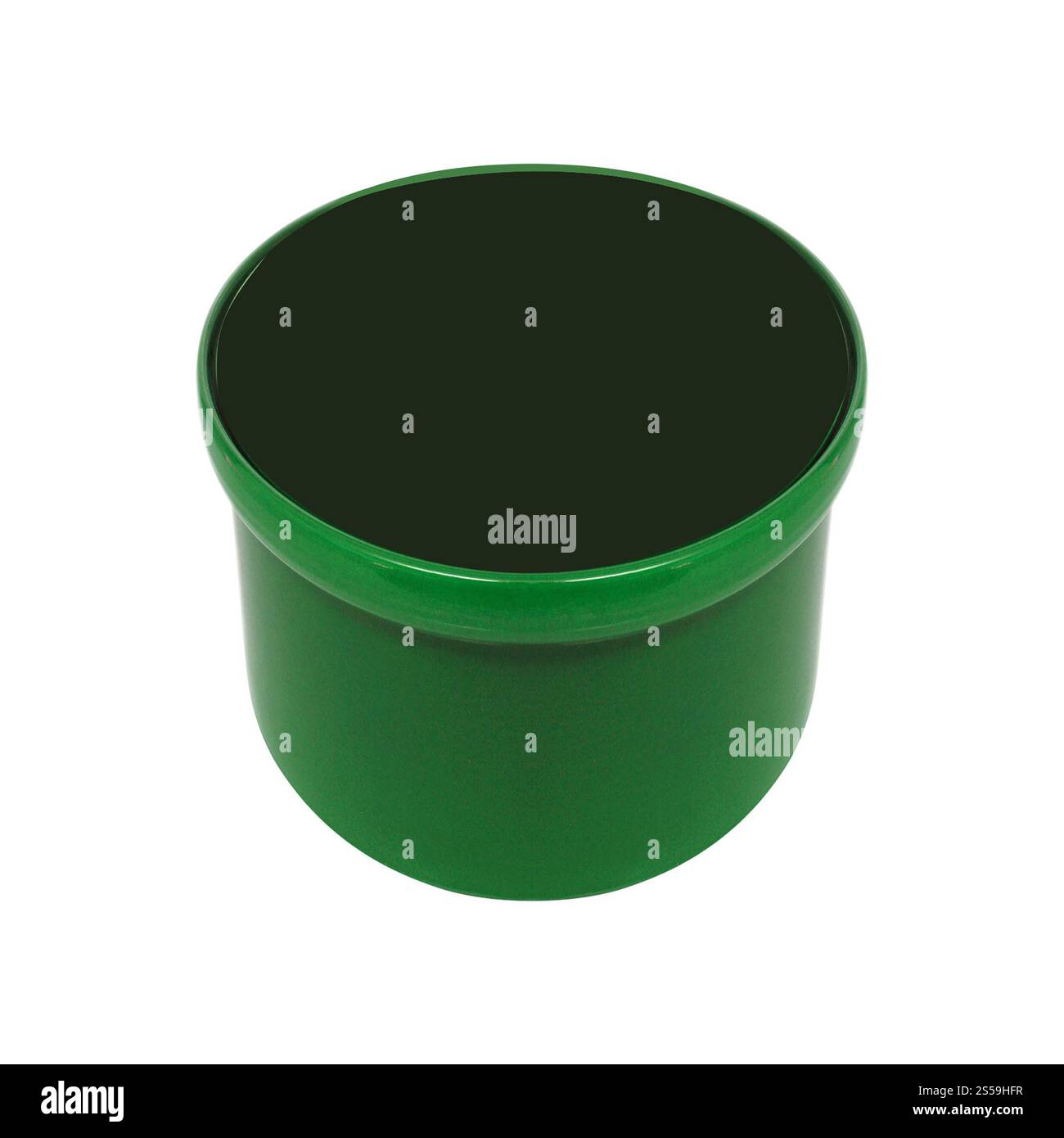 Pot de fleurs en plastique vert Banque D'Images