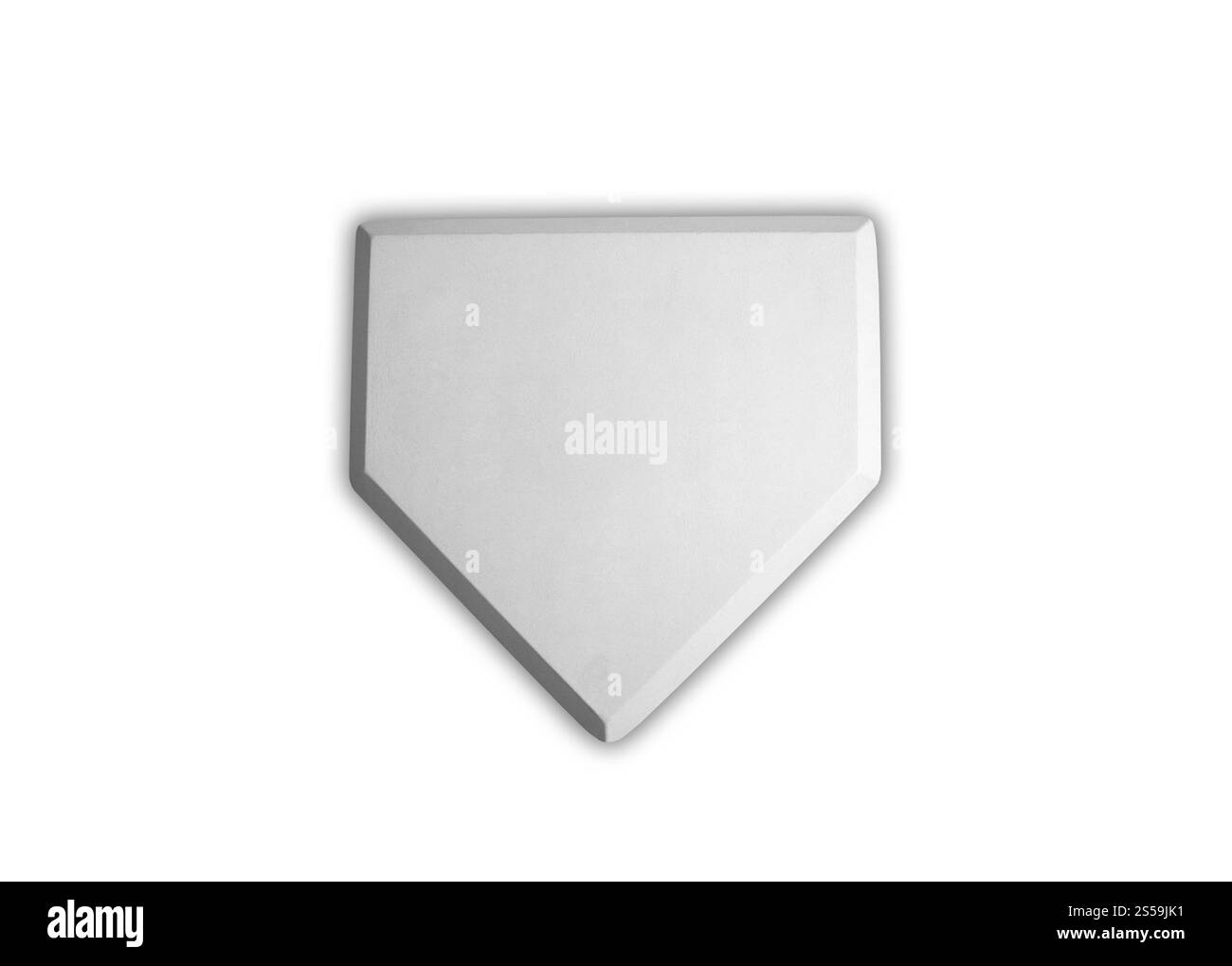 Base de plaque de base de baseball isolé sur blanc. Base de plaque de base de base-ball Banque D'Images