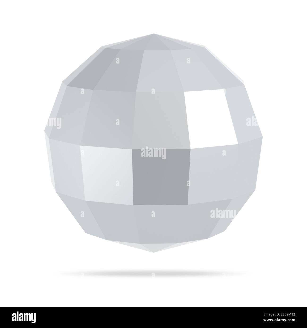 Abstract low poly sphère 3D sur l'arrière-plan Banque D'Images