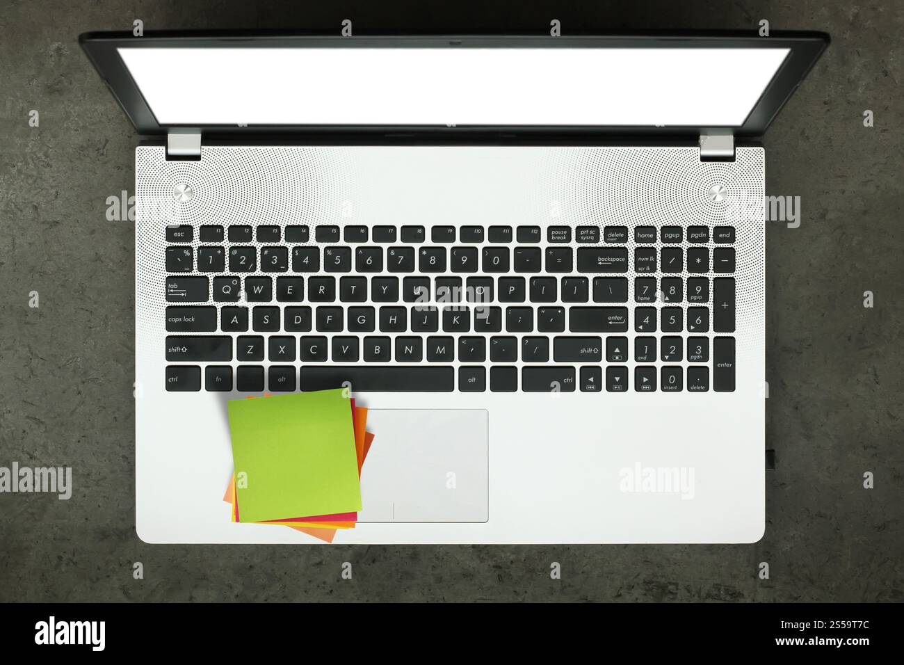 espace de travail d'affaires sur la table en béton comme concept Banque D'Images