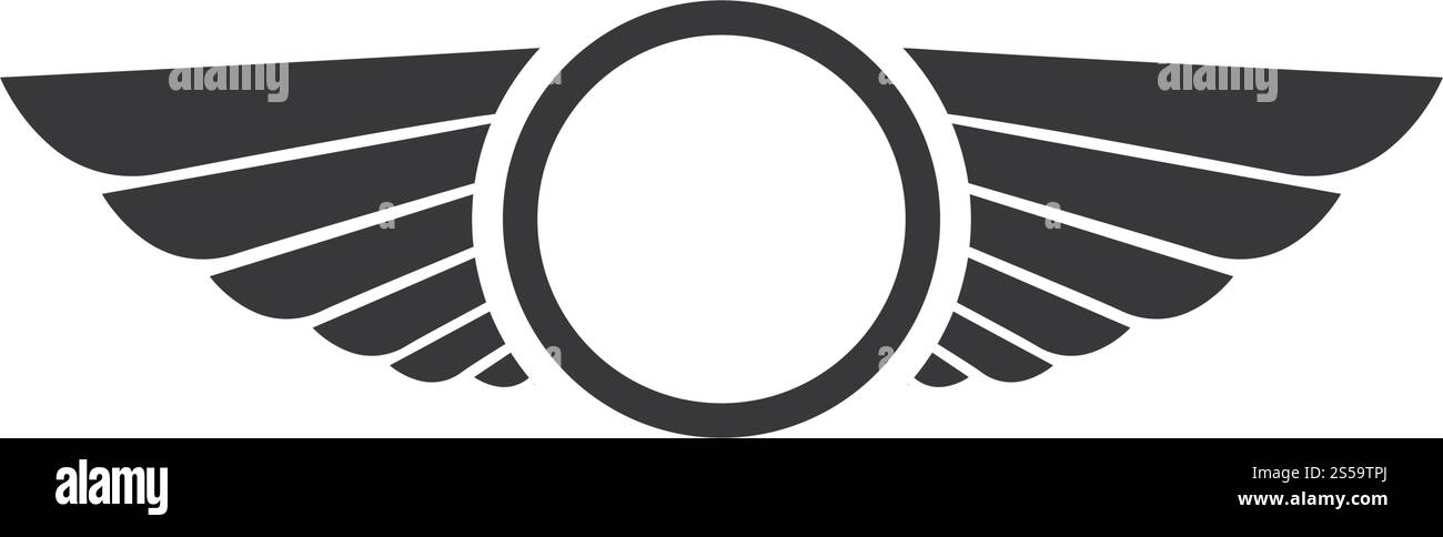 Logo aile symbole pour un concepteur professionnel Illustration de Vecteur