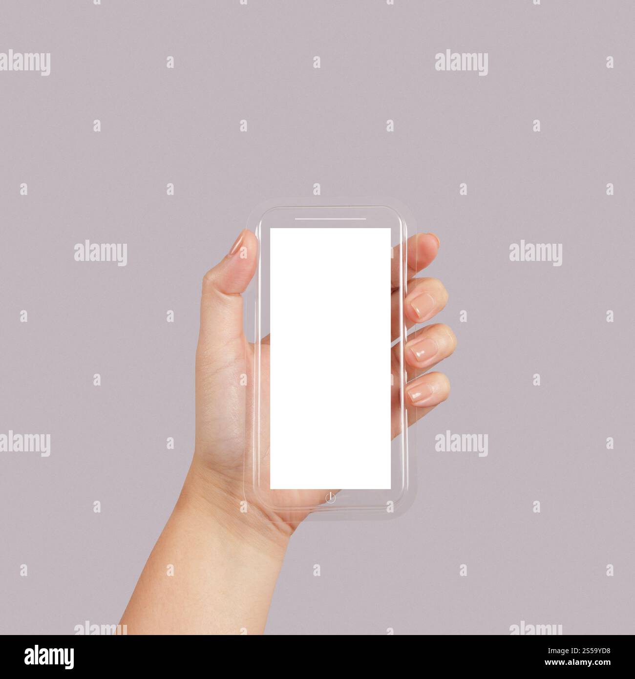 Femme main tenant la Phone tablet touch gadget ordinateur comme concept Banque D'Images