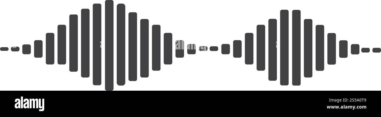 Sound Wave modèle vectoriel logo Illustration de Vecteur