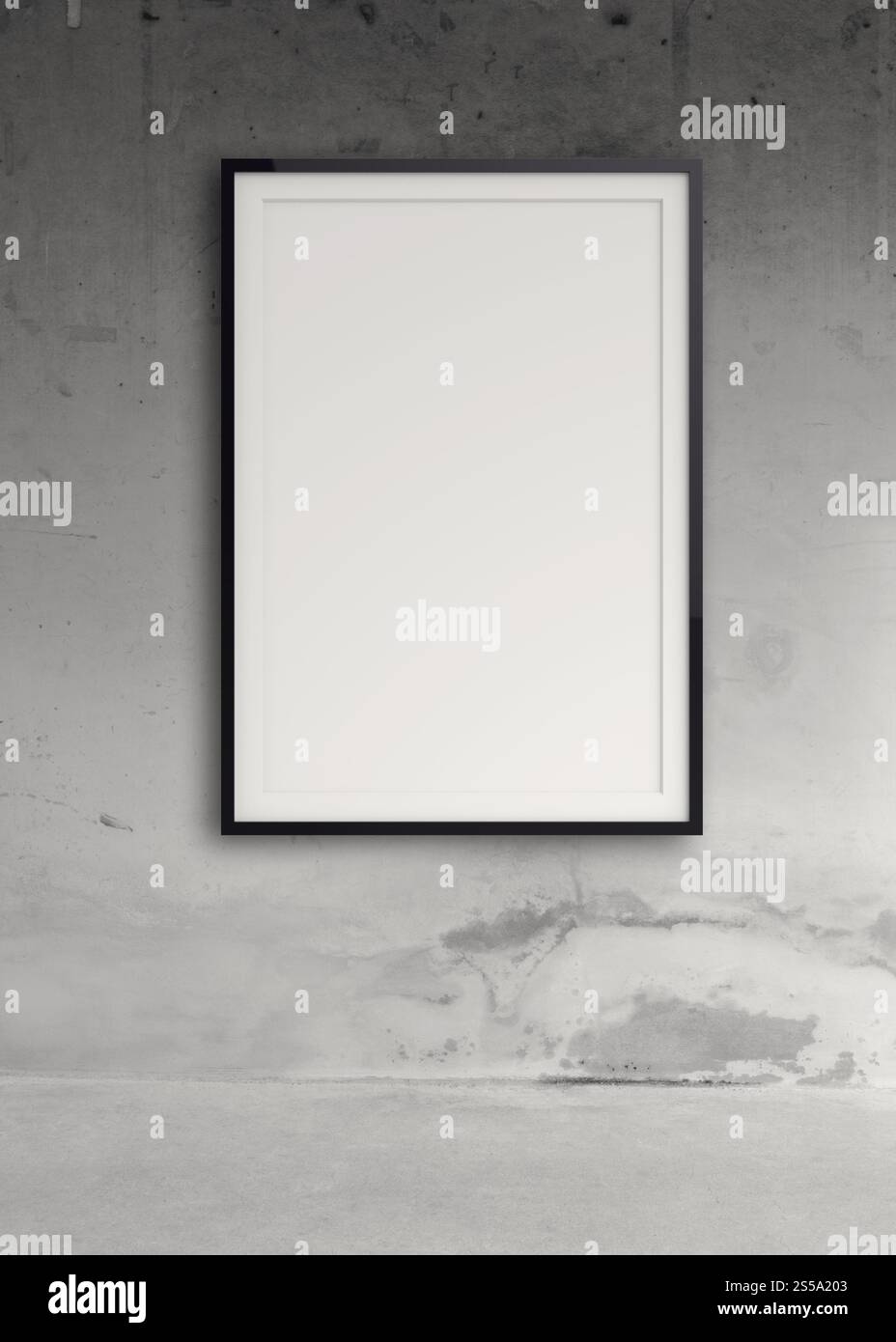 Cadre de style moderne vide sur la composition mur comme concept Banque D'Images