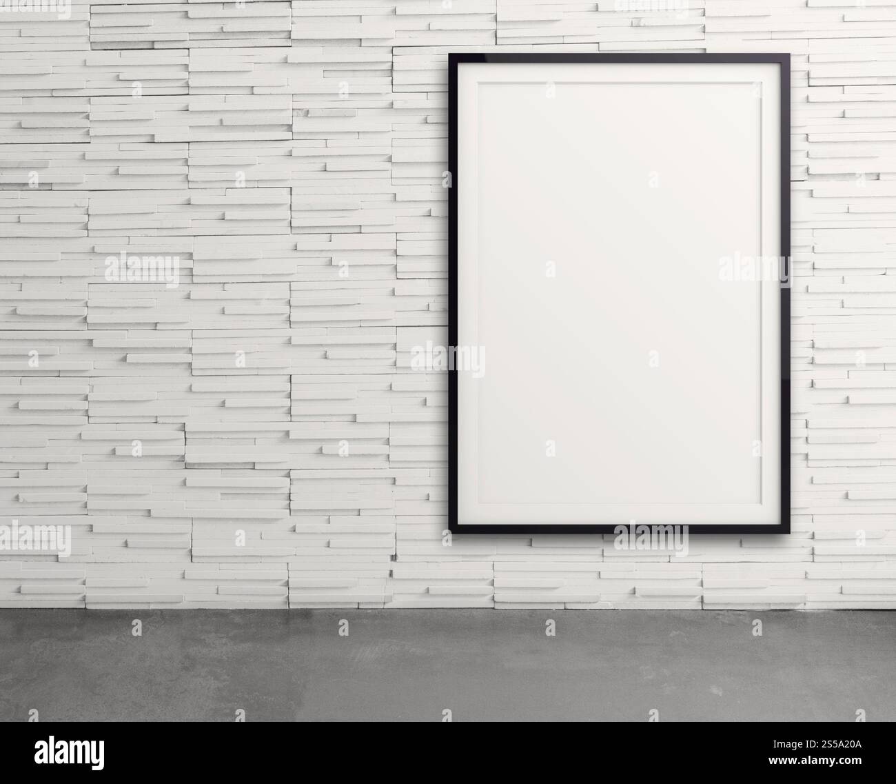 Cadre de style moderne vide sur la composition mur comme concept Banque D'Images