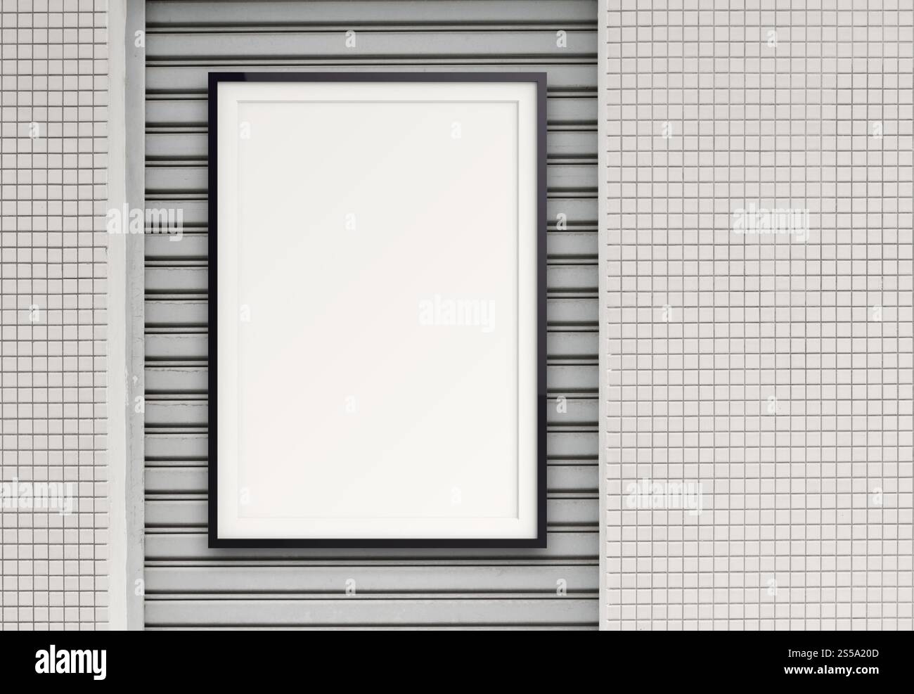 Cadre de style moderne vide sur la composition mur comme concept Banque D'Images