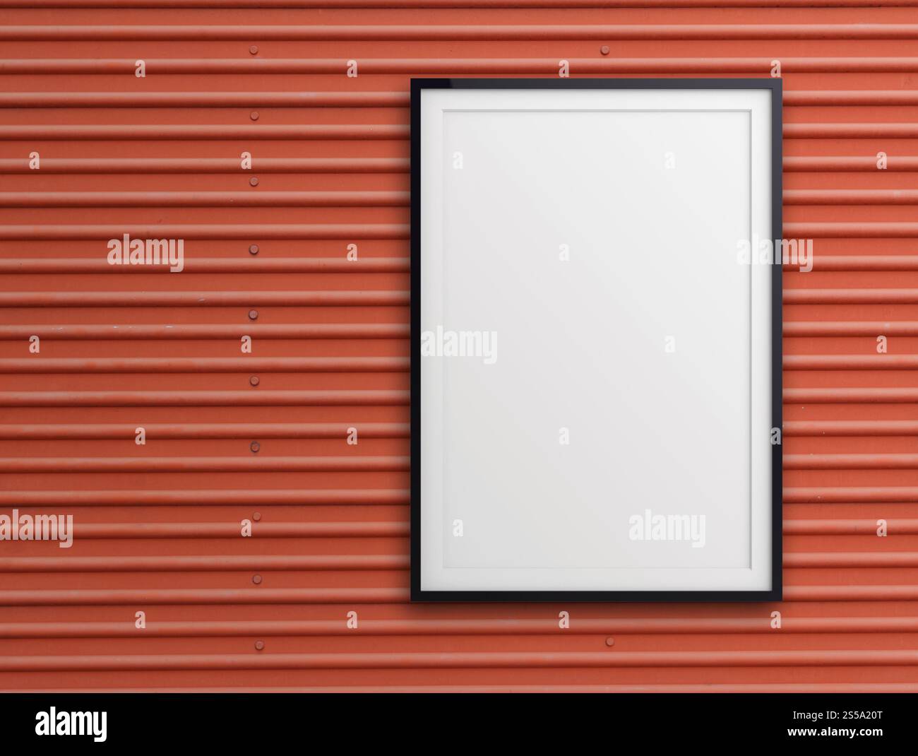 Cadre de style moderne vide sur la composition mur comme concept Banque D'Images