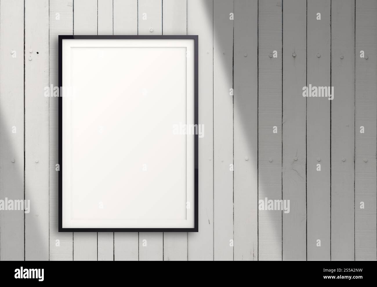 Cadre de style moderne vide sur la composition mur comme concept Banque D'Images