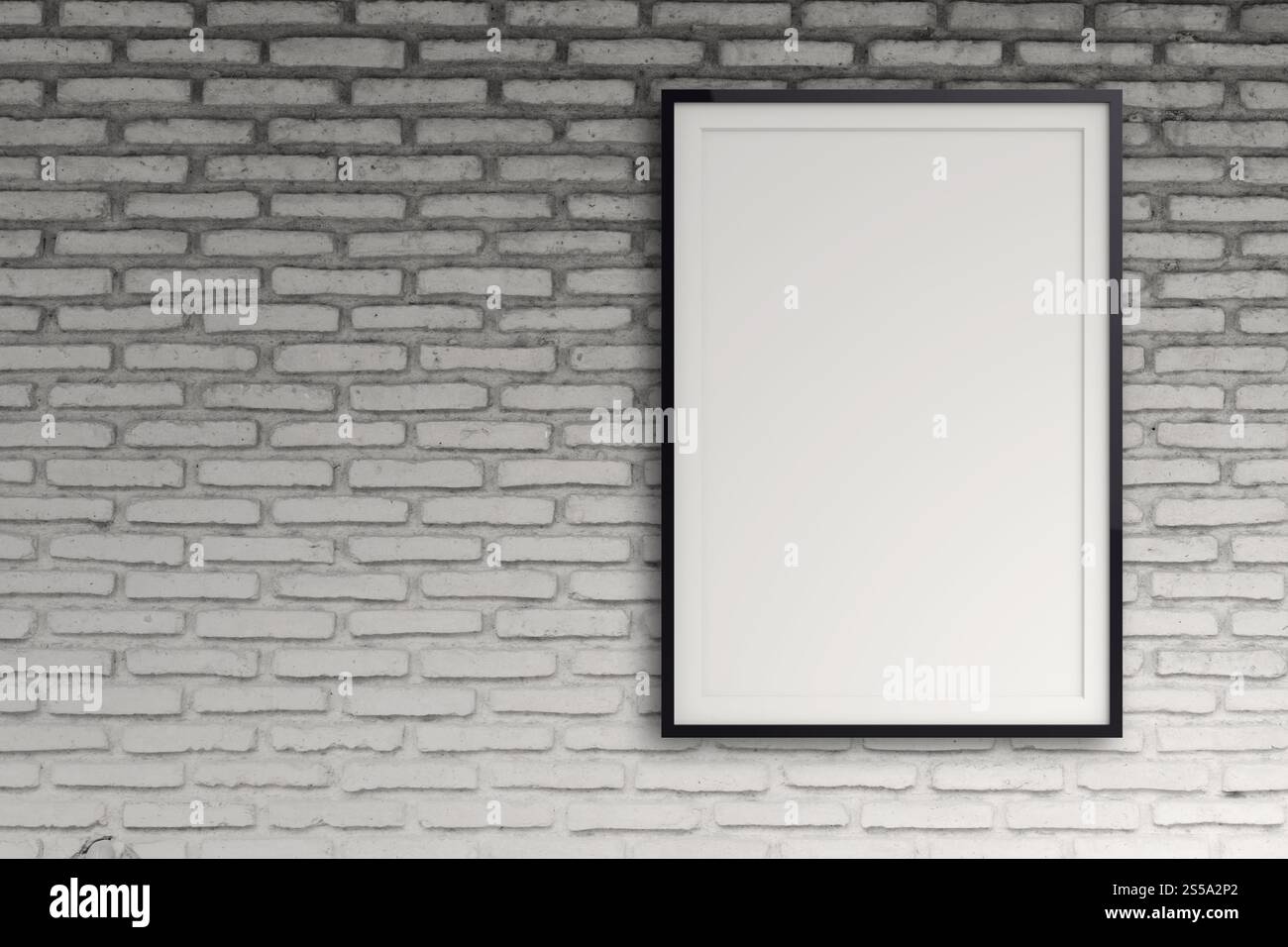 Cadre de style moderne vide sur la composition mur comme concept Banque D'Images