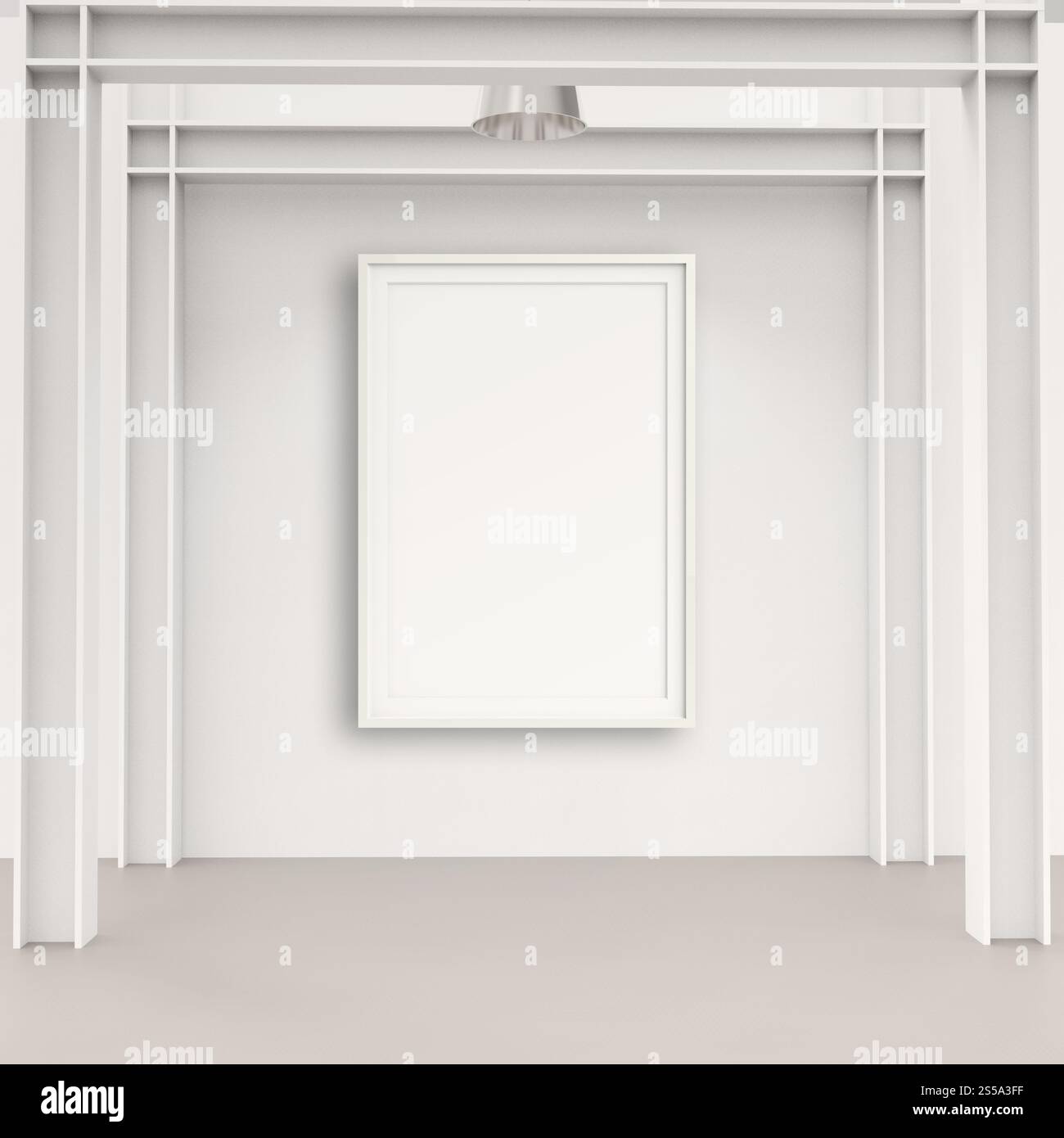 Cadre de style moderne vide sur la composition mur comme concept Banque D'Images