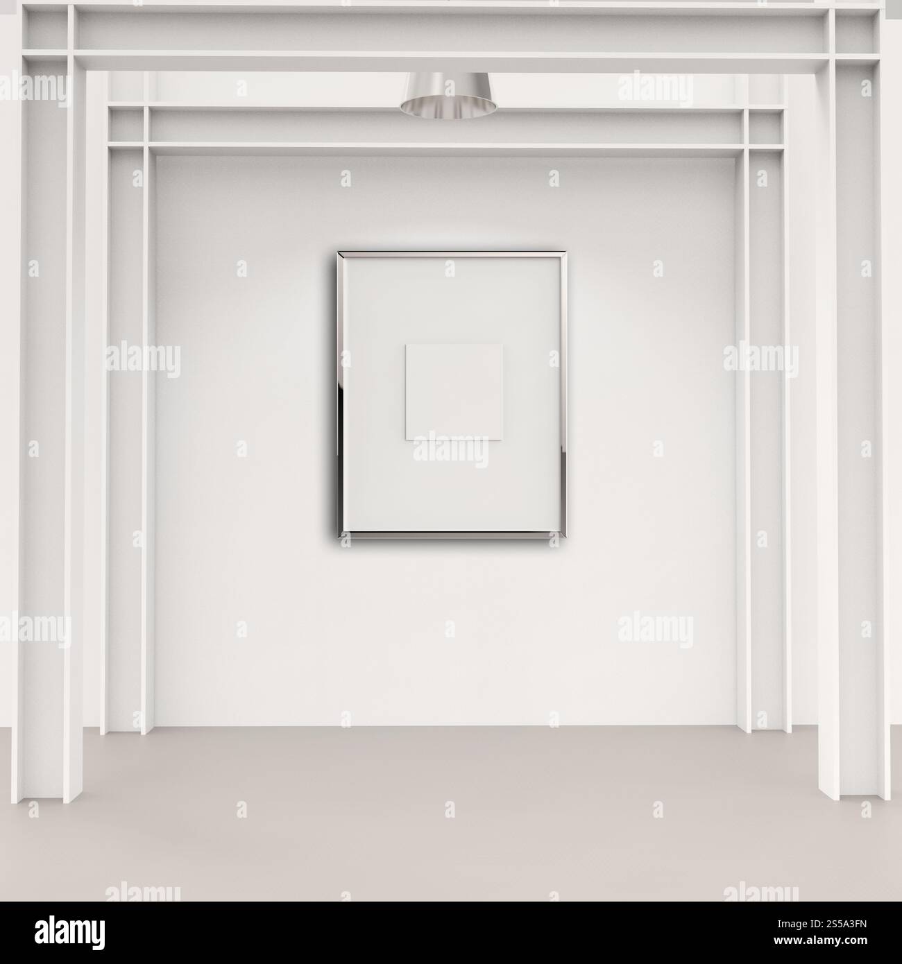 Cadre de style moderne vide sur la composition mur comme concept Banque D'Images