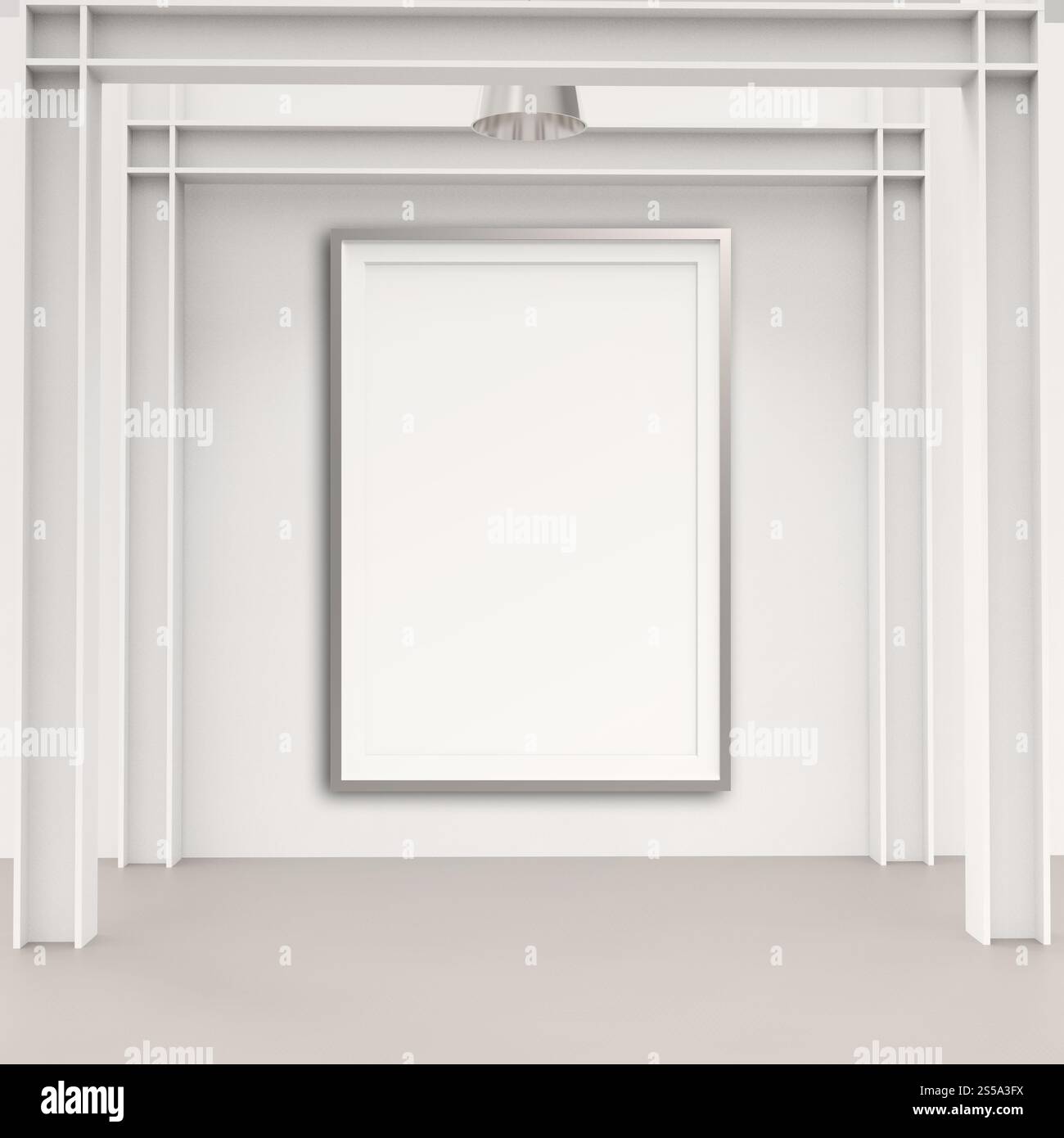 Cadre de style moderne vide sur la composition mur comme concept Banque D'Images