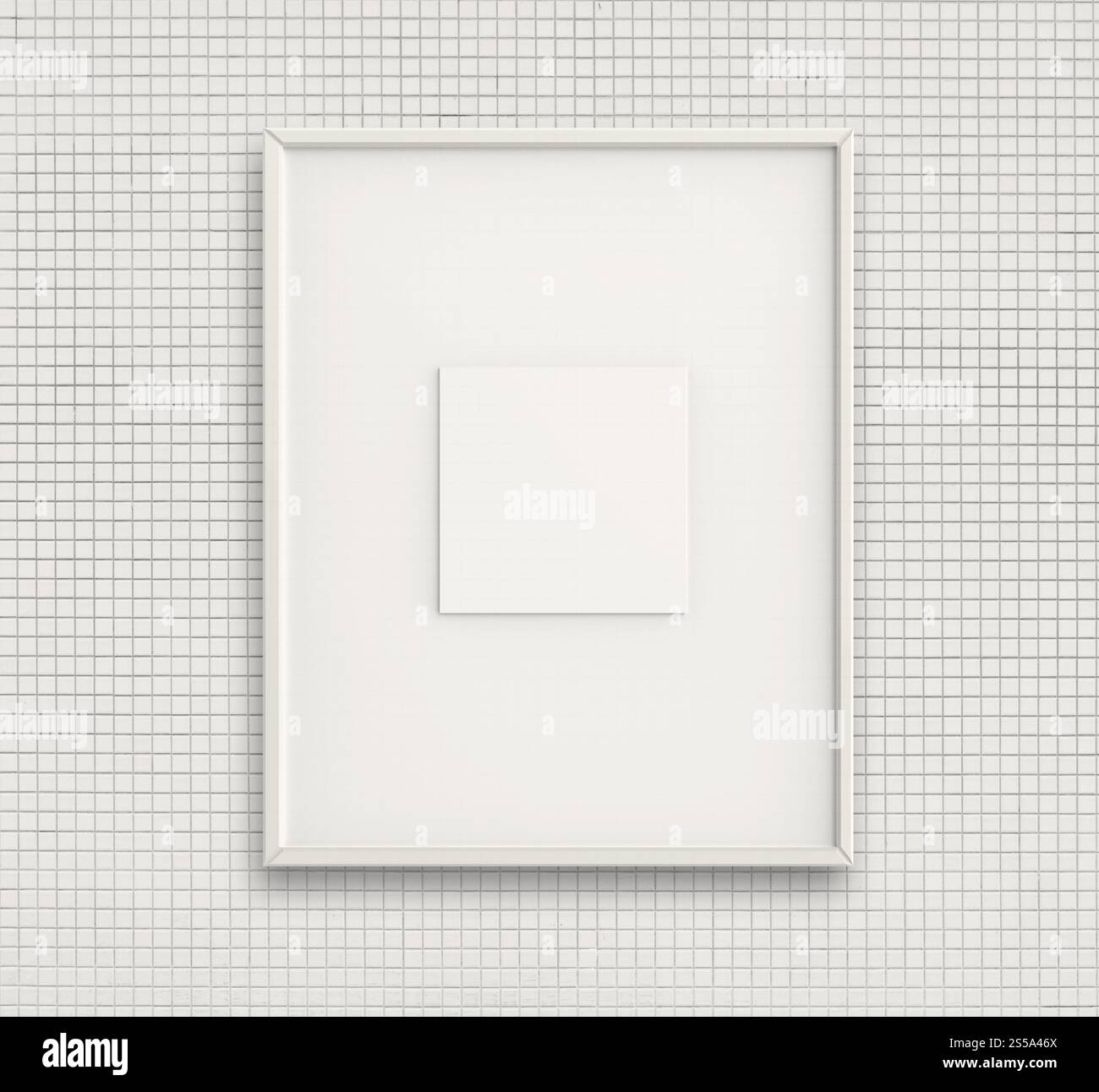 Cadre de style moderne vide sur la composition mur comme concept Banque D'Images