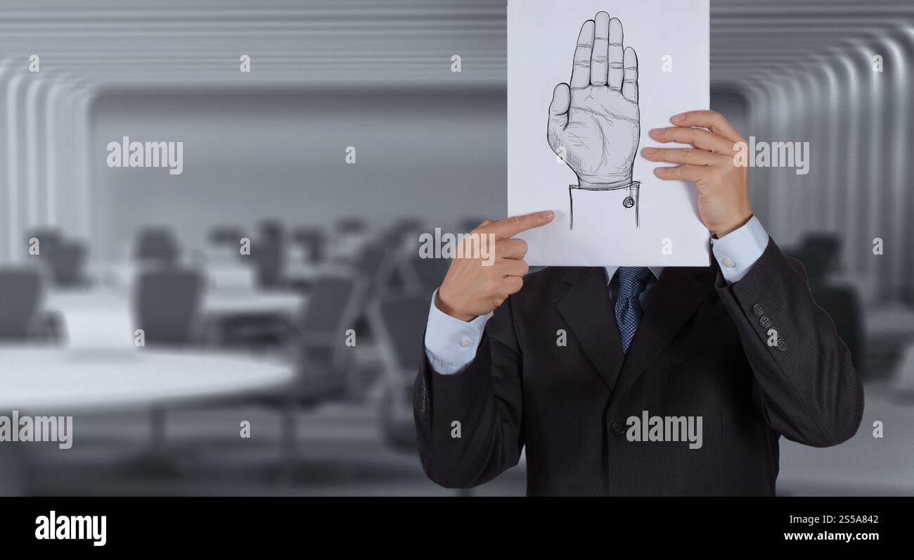 Homme d'affaires montrer l'affiche de la main soulevée avec MON texte DE VOTE comme concept Banque D'Images