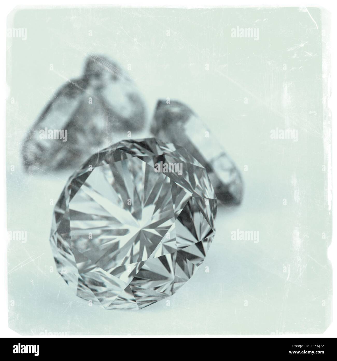 Le Diamant noir comme concept style vintage Banque D'Images