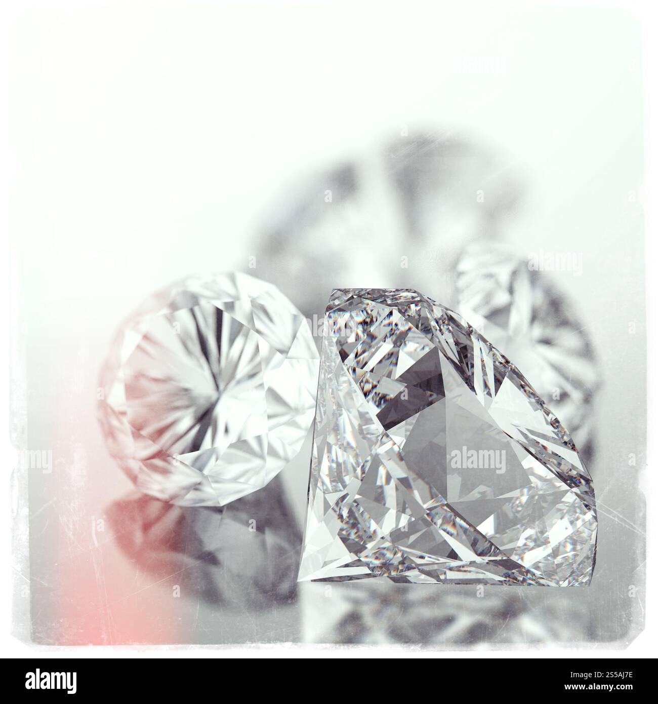 Le Diamant noir comme concept style vintage Banque D'Images