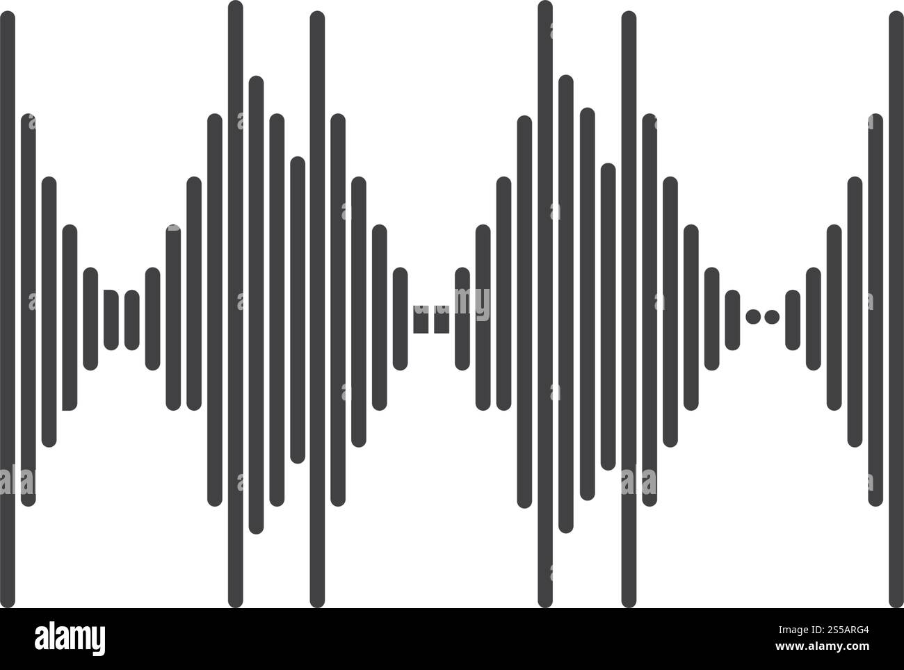 Sound Wave modèle vectoriel logo Illustration de Vecteur