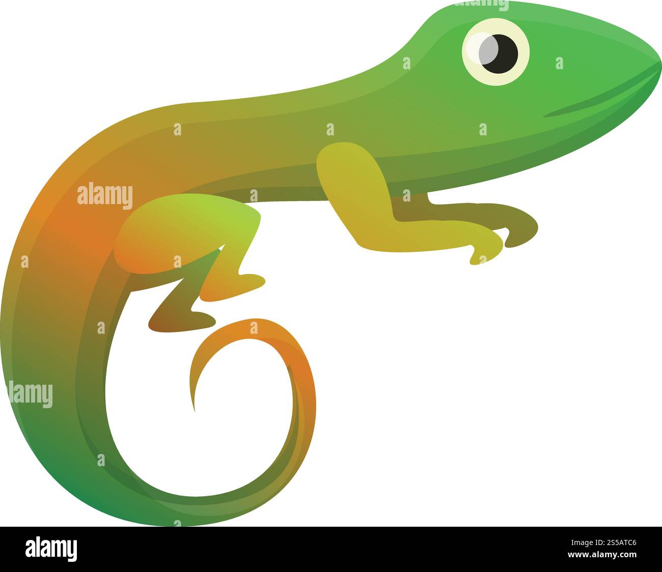 Icône de reptile coloré. Dessin animé de l'icône de vecteur de reptile coloré pour la conception de Web isolé sur fond blanc. Icône de reptile coloré, style de bande dessinée Illustration de Vecteur