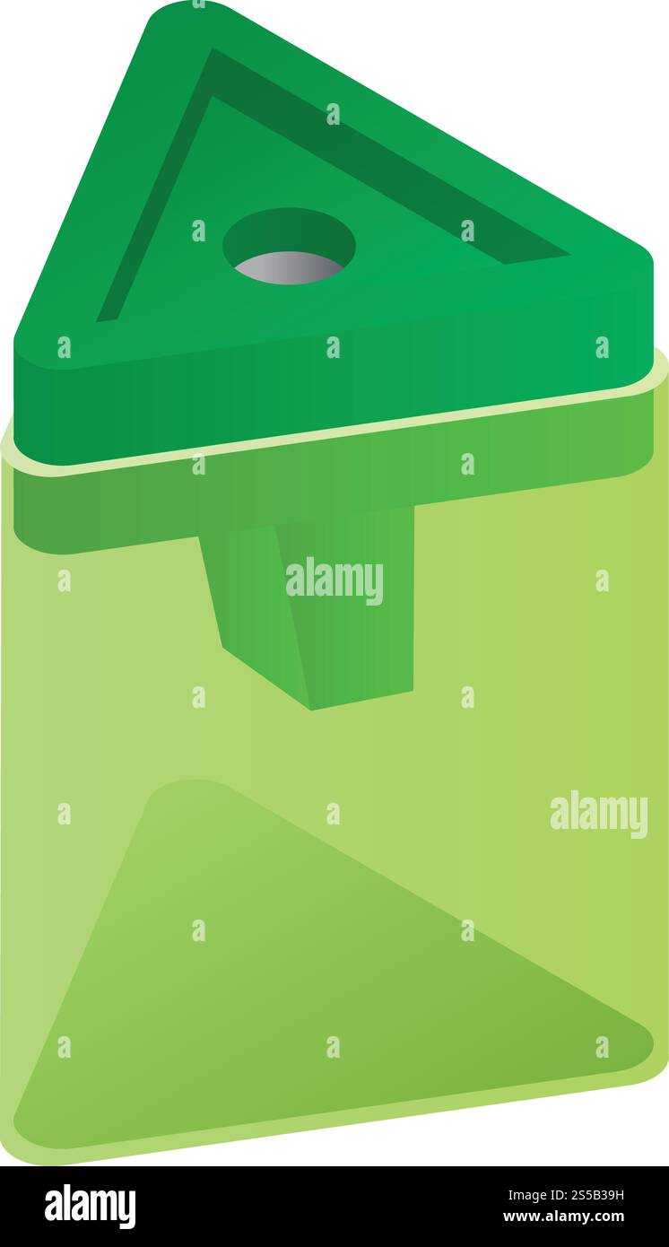 Icône d'affûteur triangulaire. Isométrique de l'icône vectorielle d'affûteur triangulaire pour la conception de Web isolé sur fond blanc. Icône d'affûteur triangulaire, style isométrique Illustration de Vecteur