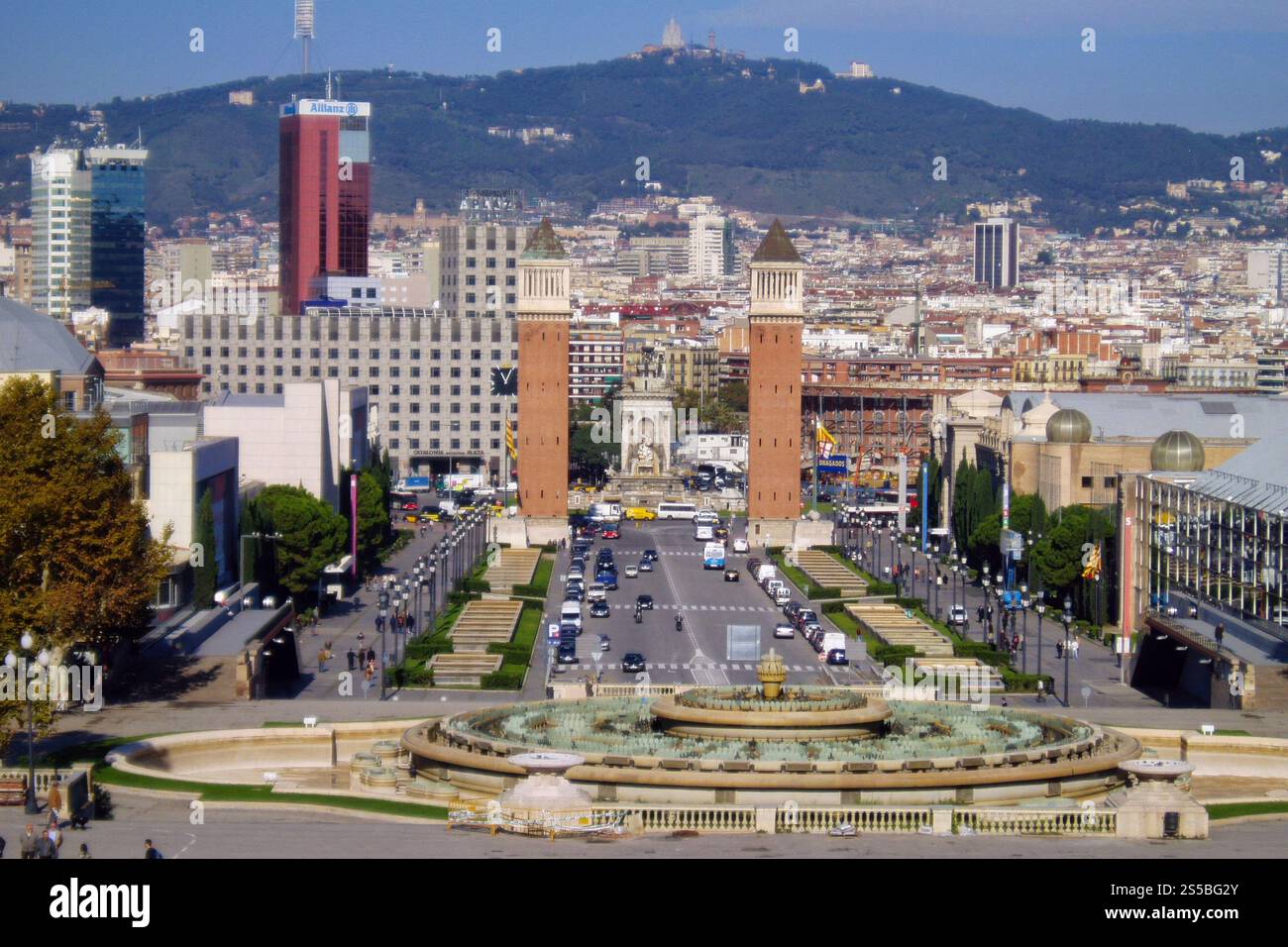 Plaza de España, Barcelone, Espagne Banque D'Images