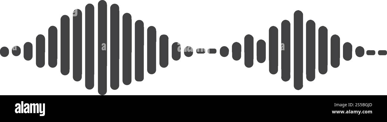 Sound Wave modèle vectoriel logo Illustration de Vecteur