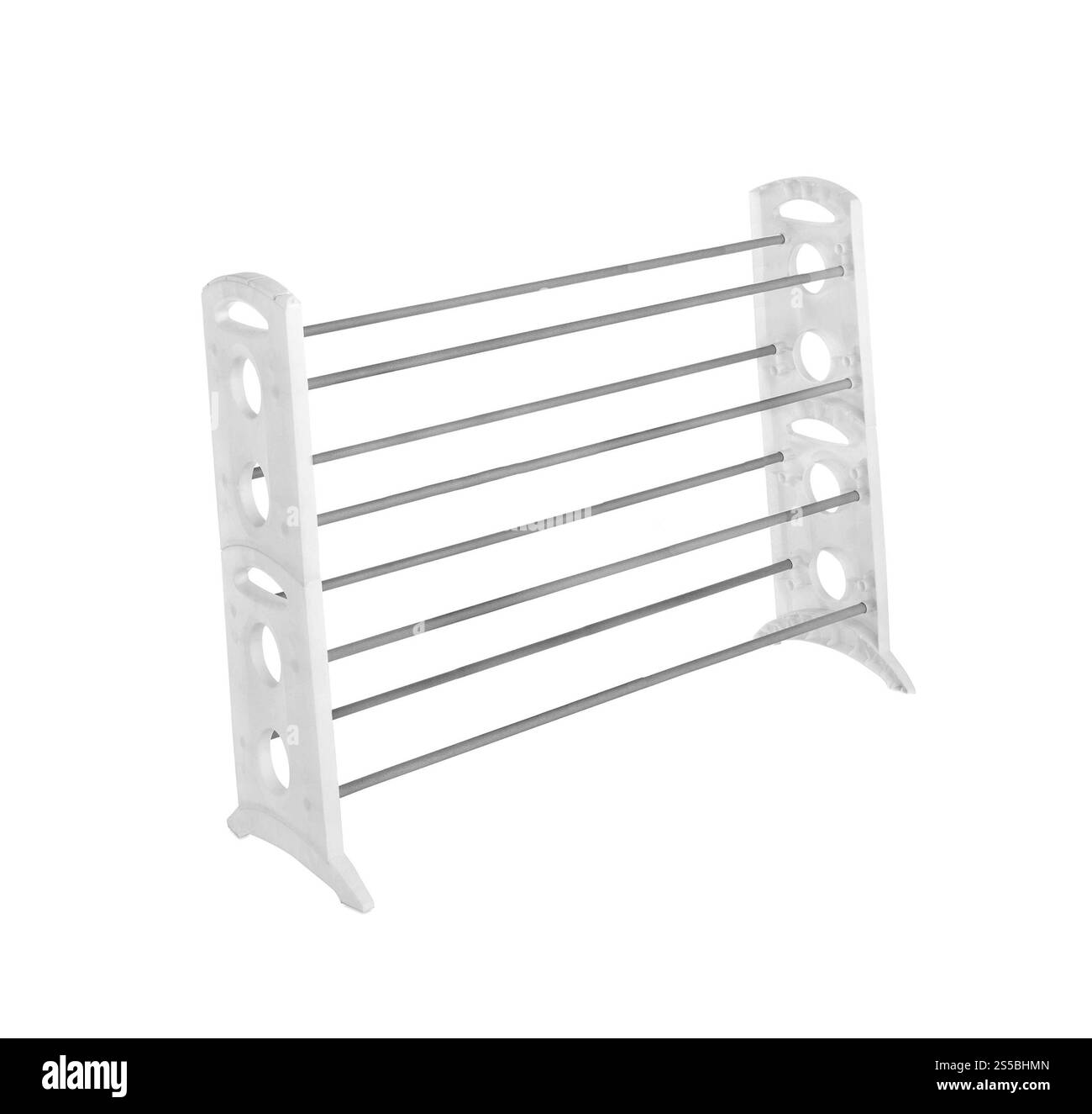 moderne conçu d'étagère à chaussures en plastique pliable Banque D'Images