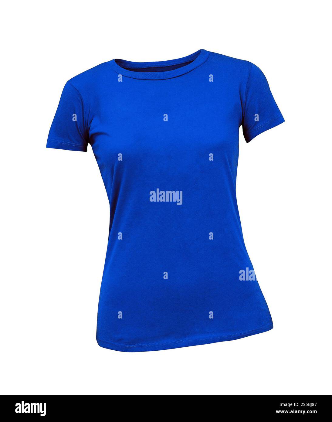 T-shirt féminin isolé sur fond blanc. T-shirt femme isolé sur blanc Banque D'Images