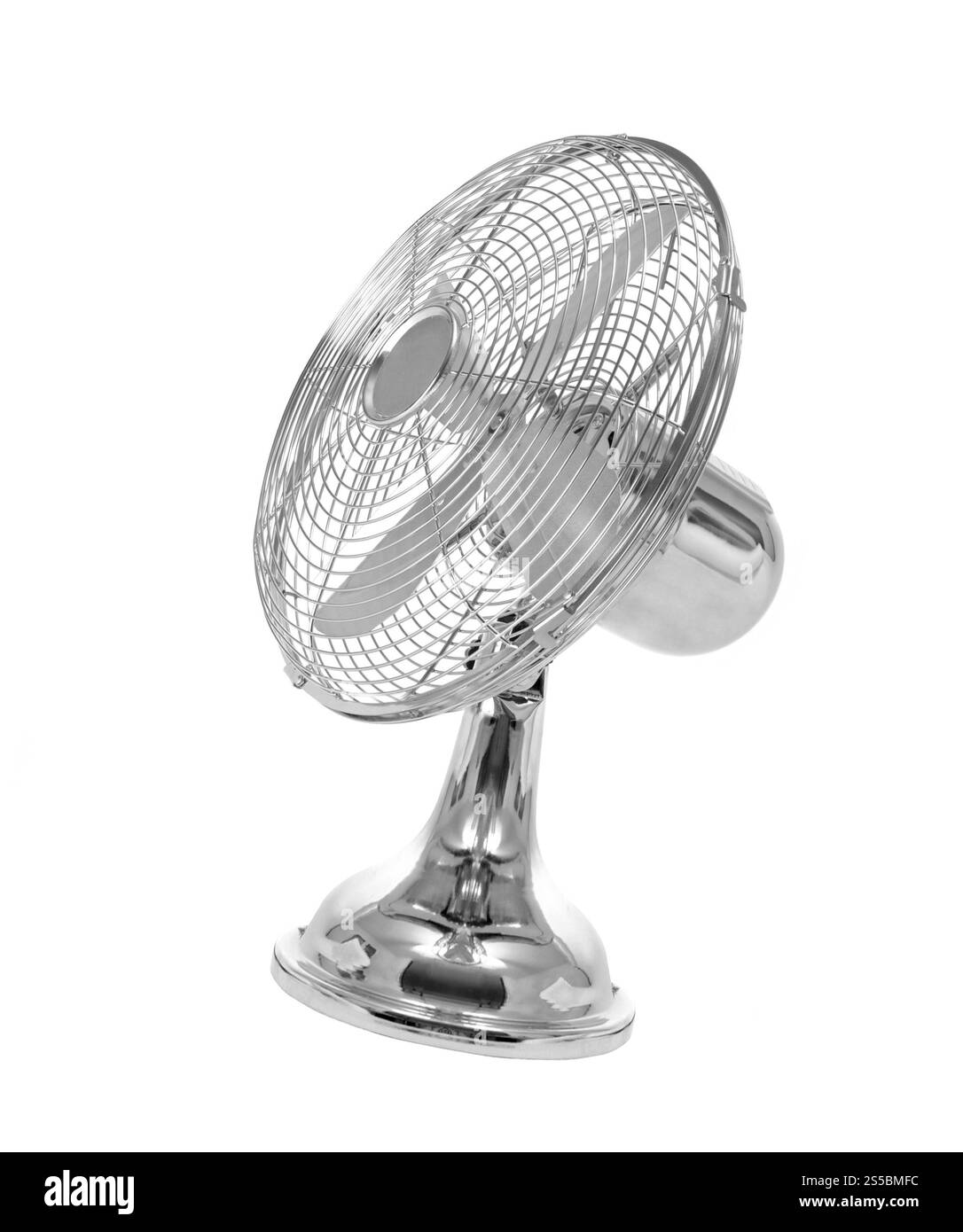 ventilateur vintage isolé sur un fond blanc. ventilateur vintage isolé sur un blanc Banque D'Images