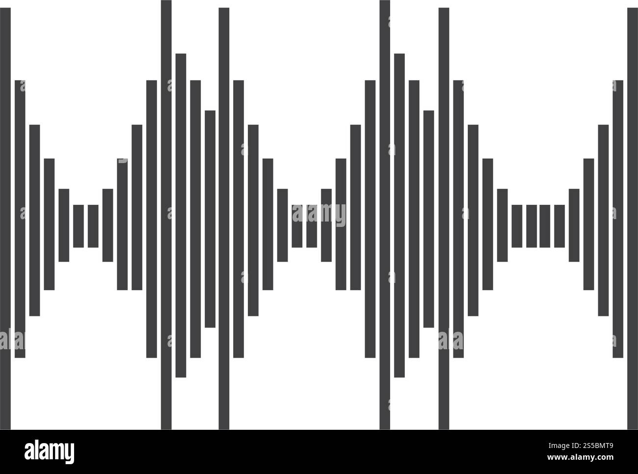 Sound Wave modèle vectoriel logo Illustration de Vecteur