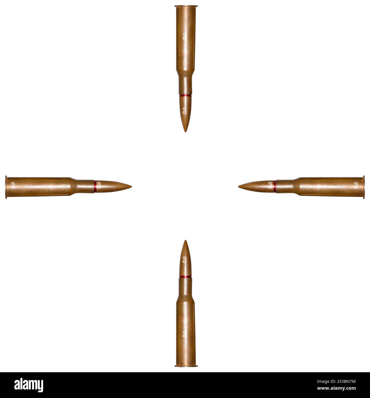 bullet aim isolé sur fond blanc. objectif de balle Banque D'Images