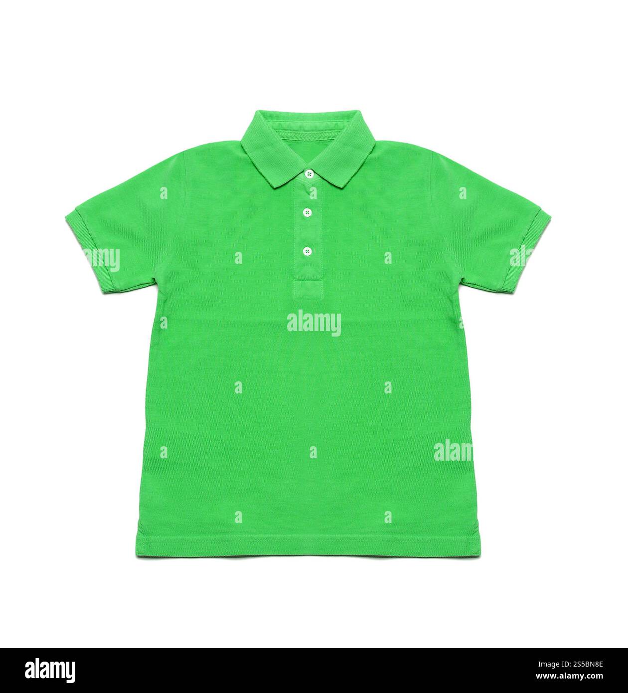 Polo vert isolé sur blanc. Polo vert isolé Banque D'Images