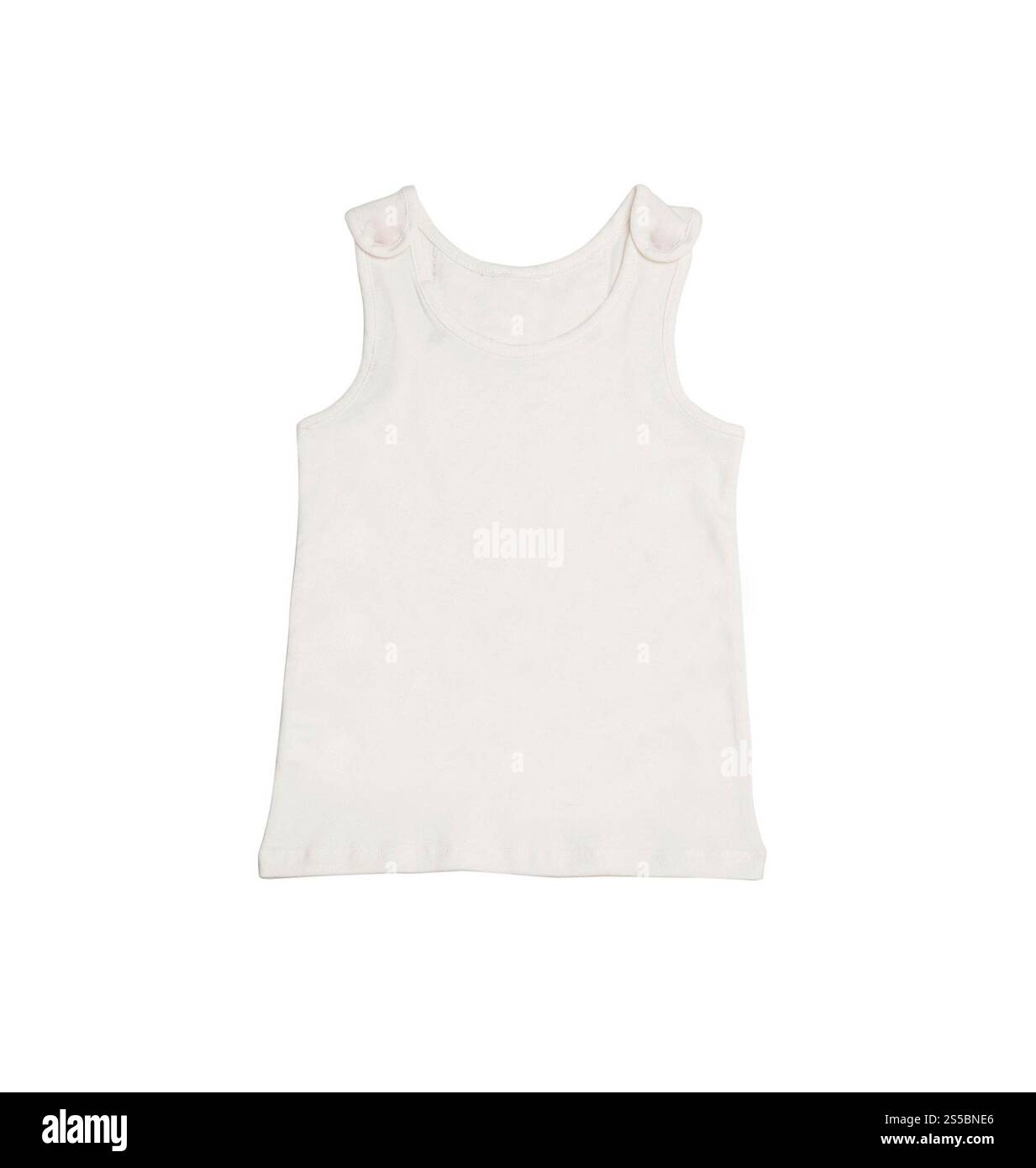 Pile de vêtements de bébé isolé sur blanc. Pile de vêtements pour bébés Banque D'Images